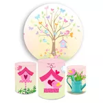 Kit Capa Painel + Trio Cilindros Jardim Encantado Candy