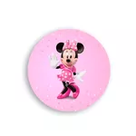 Capa Painel Redondo Minnie Rosa Gliter