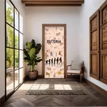 Capa De Porta Em Tecido Sublimado 2,0x0,8m C/ Elástico Decoração Tema Escola Decoração Profissões