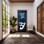Capa De Porta Em Tecido Sublimado 2,0x0,8m C/ Elástico Decoração Tema Gamer Decoração Quarto Jogos Game Console Menino