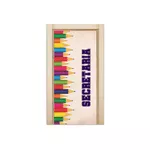 Capa De Porta Em Tecido Sublimado 2,0x0,8m C/ Elástico Decoração Tema Volta as Aulas Colorido Decoração Infantil