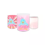 Trio Capas de Cilindros Sublimados Decorativo Tema Galinha Pintadinha Infantil Decoração Festa