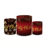 Trio Capas de Cilindros Sublimados Decorativo Tema Natal Decoração Festa Data Especial Comemorativa