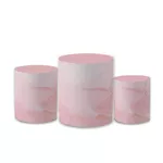 Trio Capas de Cilindros Sublimados Decorativo Tema Rose Gold Decoração