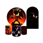 Kit Casadinho Capa Painel + Trio Capa Cilindros Tema Sonic