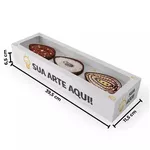 EMBALAGEM KIT 3 OVOS DE PÁSCOA COM TAMPA E VISOR 100G PERSONALIZADA - 1000 UNIDADES