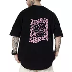 Camiseta Oversized Masculina Time is Money Preto