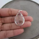 Pingente Gota Grande Pedra Natural Cristal 