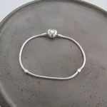 Pandora Fecho Coracao Fio Rigido Espasador Fixo 16 Cm