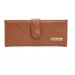 Kit bolsa grande couro legitimo e carteira caramelo ref:DM-10A