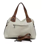 Kit bolsa grande off white com alça caramelo e carteira croco caramelo couro legítimo ref:DM-1B