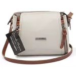 Bolsa pequena couro legítimo Off White com alça caramelo ref:DM-07