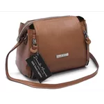 Bolsa Feminina Couro Legitimo Pequena Transversal caramelo Ref:DM-07