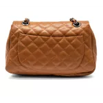 Bolsa Feminina media Couro Legitimo caramelo REF:DM-17M