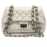 Bolsa Feminina Media Couro Legitimo OFF WHITE REF:DM-17M
