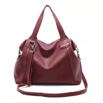 Bolsa grande couro legitimo bordo ref:DM-01