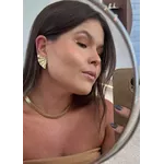 BRINCO LEQUE BANHADO A OURO 