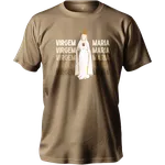 Camiseta De Algodão Masculino E Feminino Católica Virgem Maria