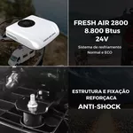 AR CONDICIONADO DE TETO PARA MOTORHOME 8.800 BTUS, 24V, COR BRANCO - TOP RV