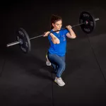 Barra Olímpica Oficial Crossfit,lpo 2.0m 15kg + Presilhas Flexfit Franca