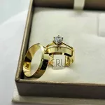 Par de Alianças Italiana 4,5 mm em Ouro 14K