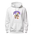 MOLETOM CANGURU FEMININO E MASCULINO LOONEY BRANCO JOSTY