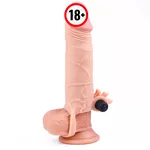 Capa peniana extensora de 5cm com veias realística e anel p/escroto