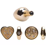 Kit combo Plug anal p Com Base Removível Dourada