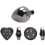 Kit combo Plug anal m Com Base Removível Ônix