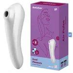 Vibrador Sucção Dual Pleasure Branco Satisfyer - Recarregável - sugador