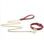 Coleira Bondage e Correte Guia - Vermelho
