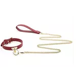 Coleira Bondage e Correte Guia - Vermelho