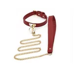 Coleira Bondage e Correte Guia - Vermelho