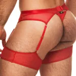 Calcinha Masculina + Cinta-liga Slay - Vermelha