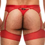 Calcinha Masculina + Cinta-liga Slay - Vermelha