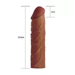 Capa Peniana Cyberskin 19,5x4 cm Marrom