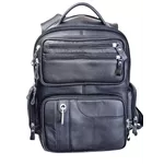 Mochila em Couro modelo Racer - Preta Reforçada