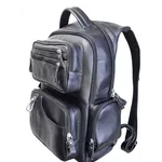 Mochila em Couro modelo Racer - Preta Reforçada