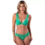 29791 - Conjunto Push Up.Calcinha fio - Verde
