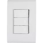 Tramontina Liz Cj 3 Interruptores Simples Branco