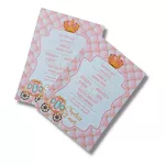 Cartão De Mesa Personalizado Aniversário Tema Realeza Menina 10 Unidades 