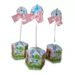 Centros de Mesa Personalizados - Tema Jardim Encantado 10 Unidades