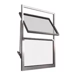 Basculante Alumínio Brilhante Vidro Liso 40cm x 60cm 3477 - POTY
