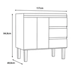Gabinete Cozinha Aço Netuno Flat Branco 120 - COZIMAX