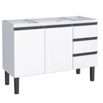 Gabinete Cozinha Aço Netuno Flat Branco 120 - COZIMAX