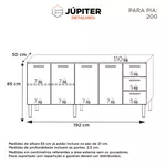 Gabinete Cozinha Aço Júpiter Flat Branco 200 - COZIMAX