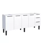 Gabinete Cozinha Aço Júpiter Flat Branco 200 - COZIMAX