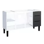 Gabinete Cozinha Aço Júpiter Flat Preto 150 - COZIMAX