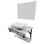 Kit Gabinete Vidro S60CQ PPQ-T Calacata Branco 60CM - VMEX