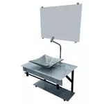 Kit Gabinete Vidro S60CQ PPQ-T Cimento 60CM - VMEX